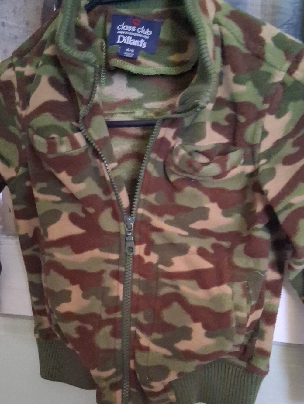 Class Club Kids Camouflage Zip-Front Jacket - Green/Brown